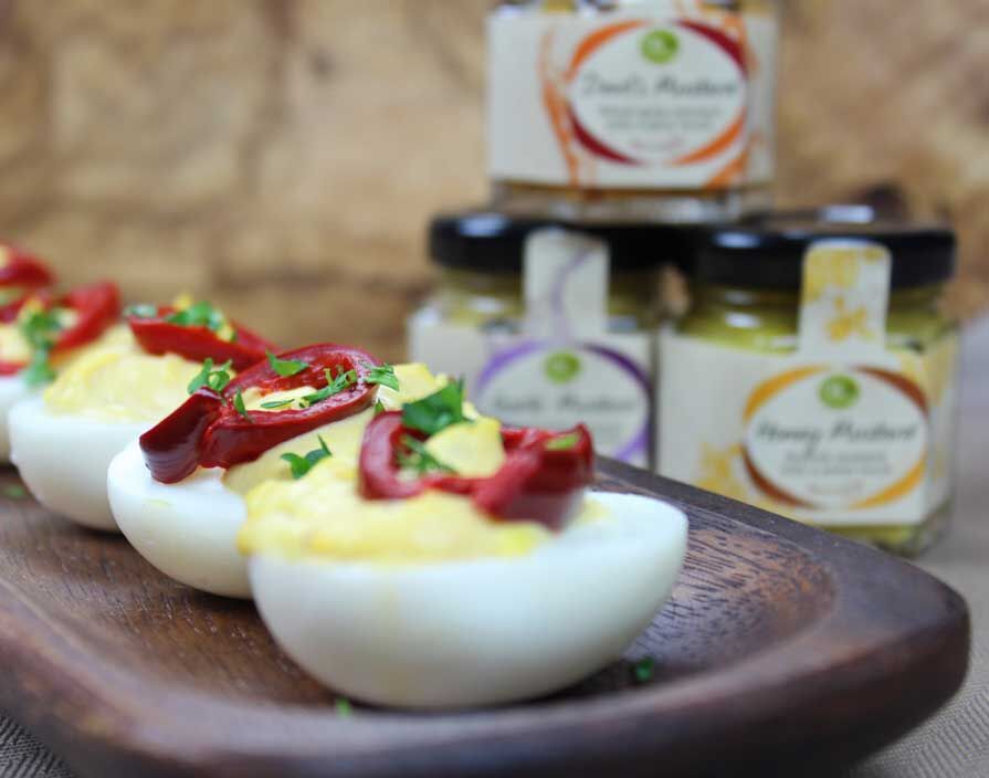 Oil & Vinegar Recipes Mustard Trio Deviled Eggs Recipes