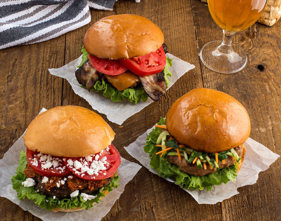 Oil & Vinegar Burger Trio Recipes